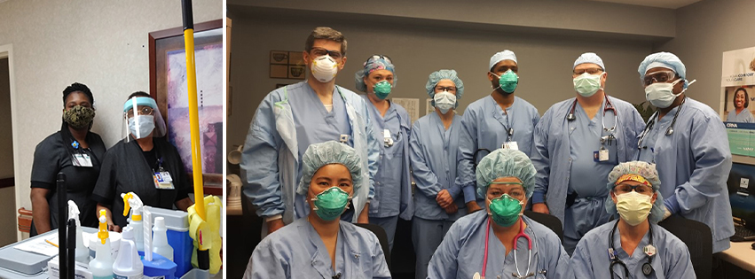 Medical staff working amidst the COVID-19 pandemic