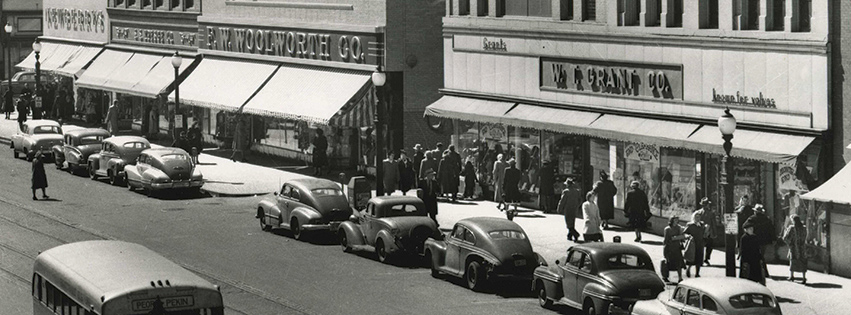 100 block of Adams Street, early 1950s.