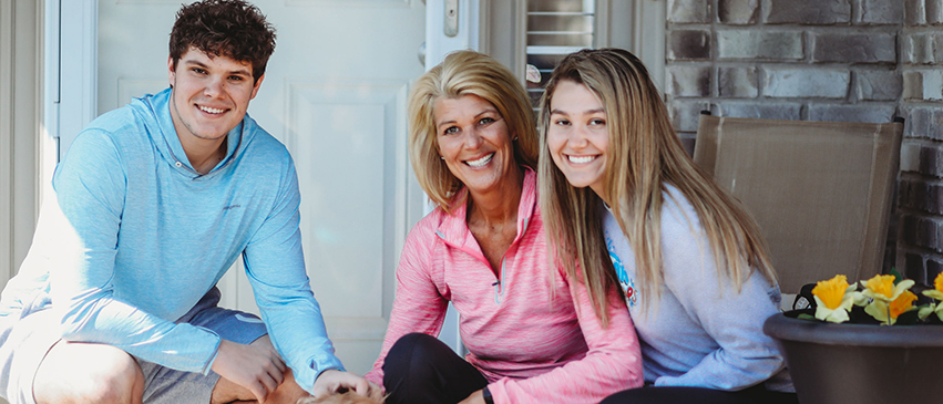 Amy Weaver and her children