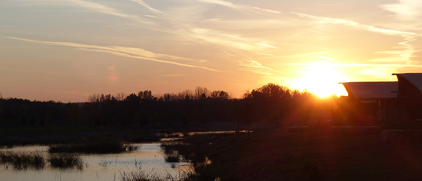 The sun sets over Sankoty Lakes in Spring Bay. Photography courtesy of Mike Bailey