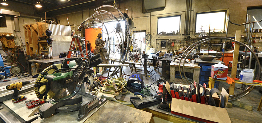 The new sculpture garden at Donovan Park takes shape this summer.