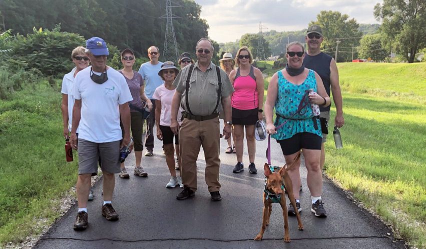 walkers on trail
