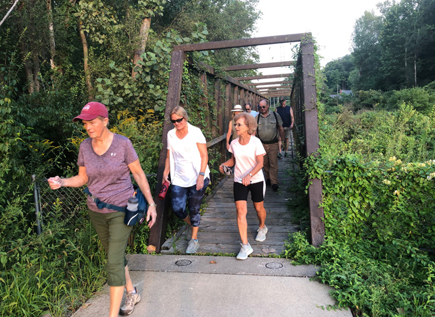 Members of the Pimiteoui Hiking Association on the East Peoria to Morton River Trail