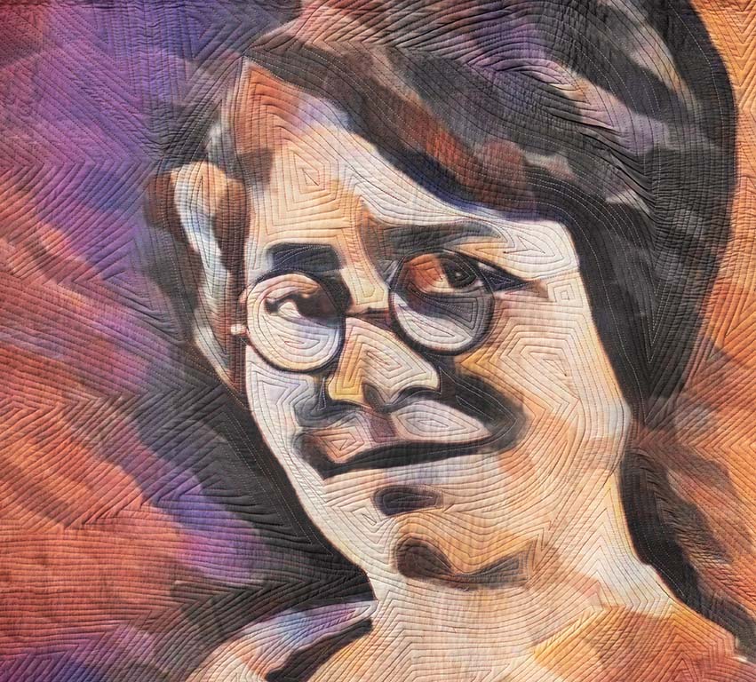 Fiber portrait of Annie Malone by Peoria-based artist Trish Williams