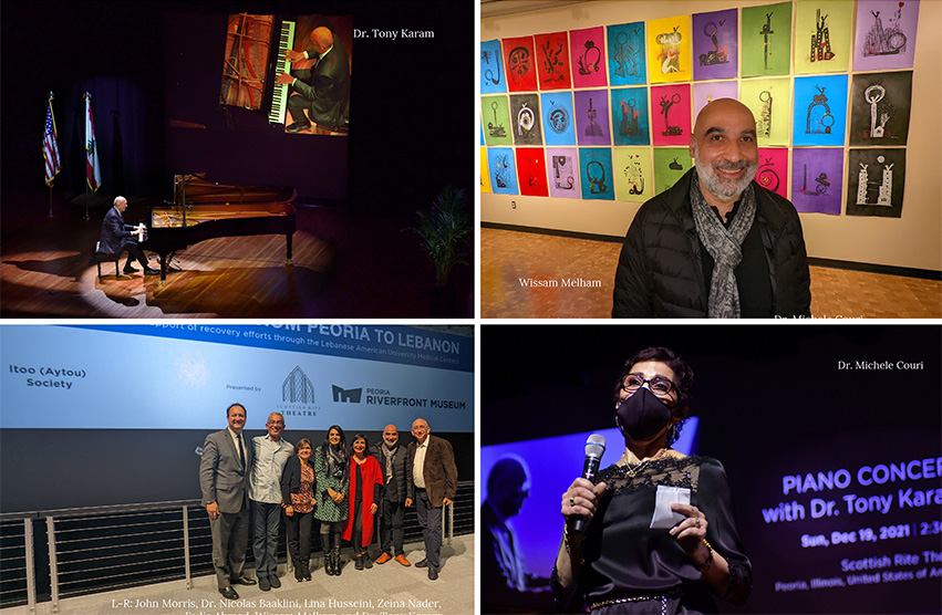 Photos from the 'Peoria to Lebanon" Exhibition + Concert + Auction