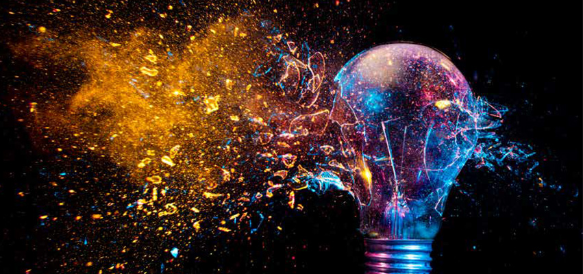 Lights blubs with glitter