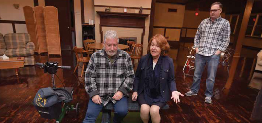 Cast members at the Shore Acres Clubhouse