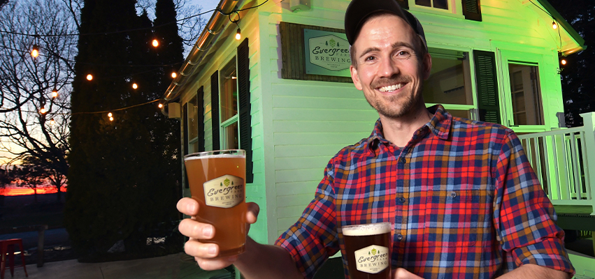 Adam Sommer, Evergreen brewmaster