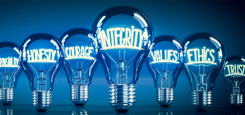 Light blubs with word as the filiments