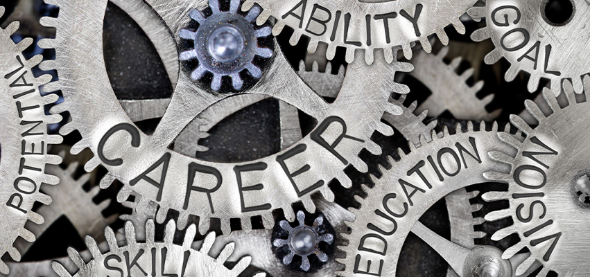 Gears with Words printed on them