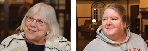 Left: Denise Beattie, director Mary,  Right: Ellen Miles, assistant director