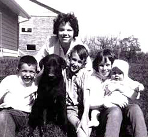 Margaret Bach and kids strike a pose in Peoria.