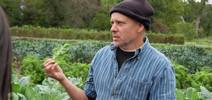 Henry conducts a garden tour
