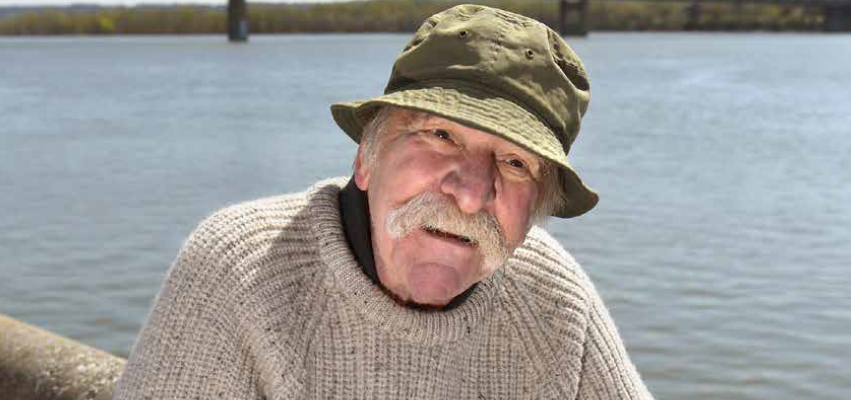 Bob Anton, with the Illinois River in the background