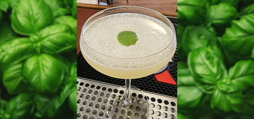 A photo of the cocktail 'The Honorable Mr. Basile'