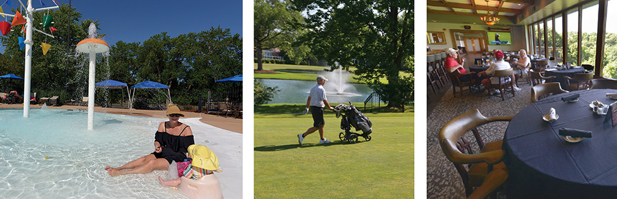Photos of the Mt. Hawley Country Club: Pool, golf course, view from dining room